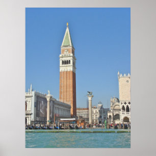 Póster Plaza St. Marks y Torre - Venecia, Italia - Foto