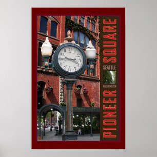 Póster Plaza TRAVEL-Seattle-Pioneer
