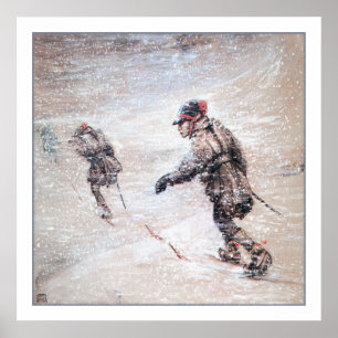 Póster Plazas en una tormenta de nieve