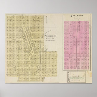 Póster Pleasanton, Mapleton y Hammond, Kansas