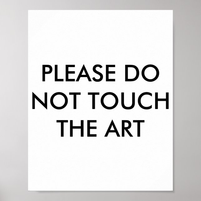 Póster Please Do Not Touch The Art  (Frente)