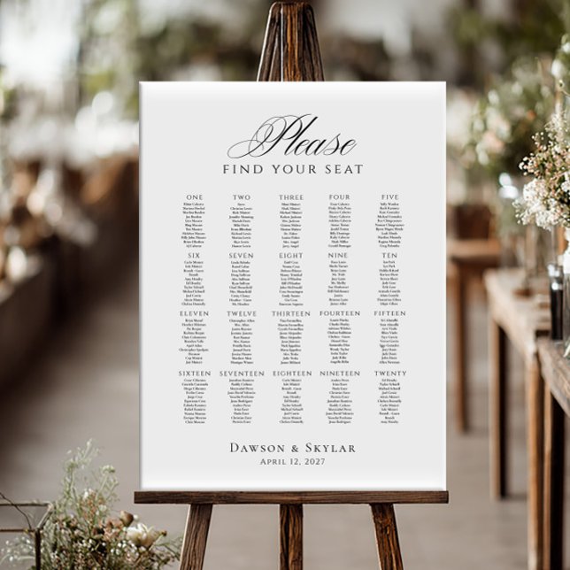 Póster Please Find Your Seat up to 20 tables seating plan (Subido por el creador)