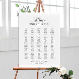 Póster Please Find Your Seat up to 20 tables seating plan