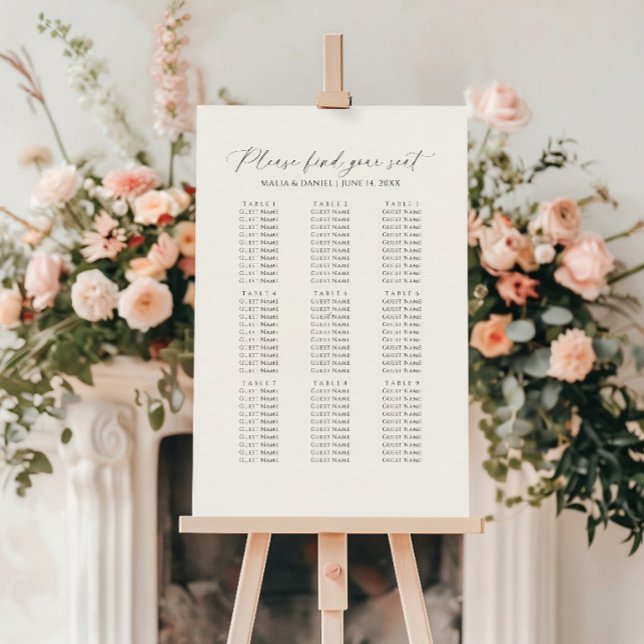 Póster Please Find Your Seat Wedding Seating Chart (Subido por el creador)