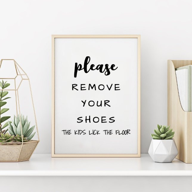 Póster Please Remove Your Shoes Funny Farmhouse  (Please Remove Your Shoes Funny Farmhouse Poster)