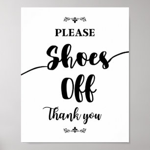Póster please shoes off, remove your shoes