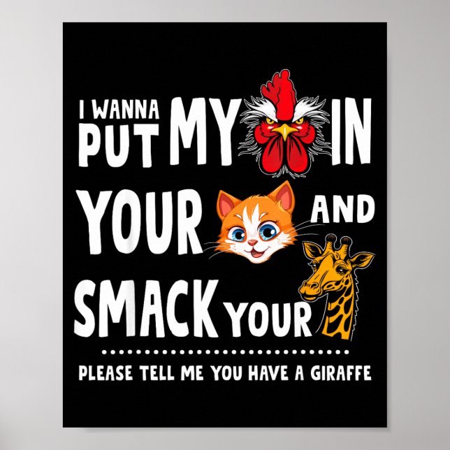 Póster Please Tell Me You Have A Giraffe Funny Quote  (Frente)
