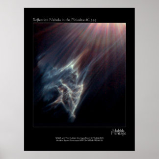 Póster Pleiades IC 349 Nebual Hubble Telescope Photo
