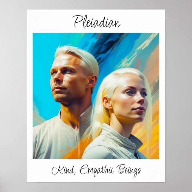 Póster Pleiadians Raza Extraterrestre Extranjera (Frente)