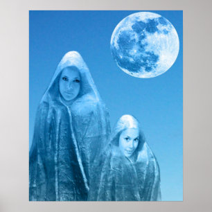 Póster Pleno levantamiento de la luna