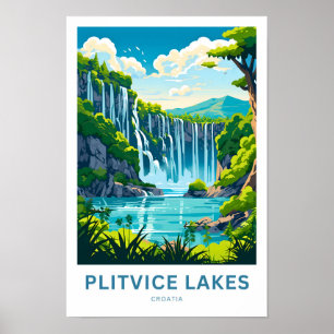 Póster Plitvice lagos Croacia Imprimir viaje
