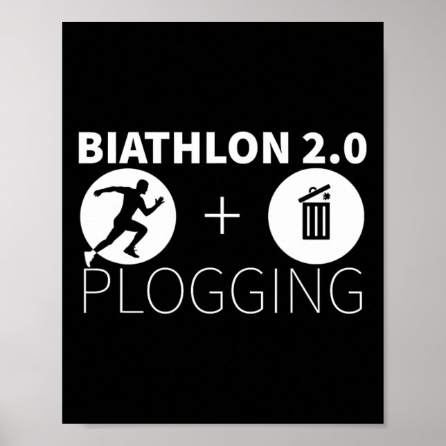 Póster Plogging Biathlon 2.0 Jogging Y Environmental Pr (Frente)