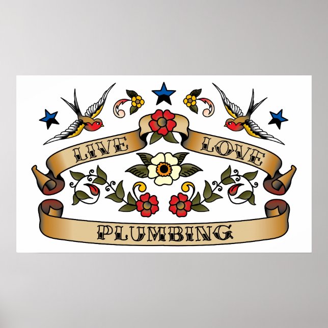 Póster Plomería de amor en vivo (Frente)