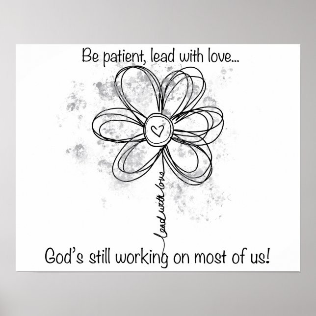 Póster Plomo con amor, coloreado adulto con margarita (Frente)