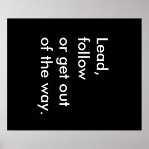 Póster Plomo, seguir o salir del camino Poster