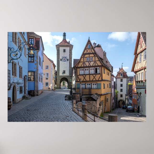 Póster Plönlein en Rothenburg ob der Tauber, Alemania (Frente)