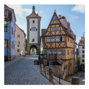 Póster Plönlein en Rothenburg ob der Tauber, Alemania
