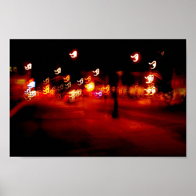 Póster Ploosh de pintura de luz abstracta (Frente)