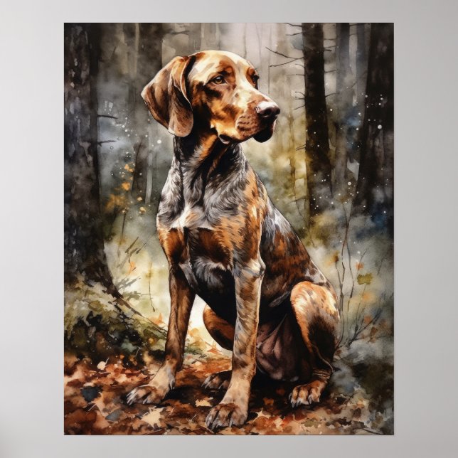 Póster Plott Hound Dog Art Print Poster (Frente)
