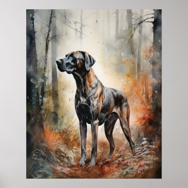 Póster Plott Hound Dog Art Print Poster (Frente)