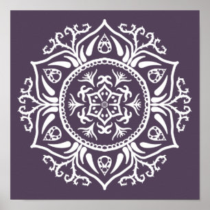 Póster Plum Mandala