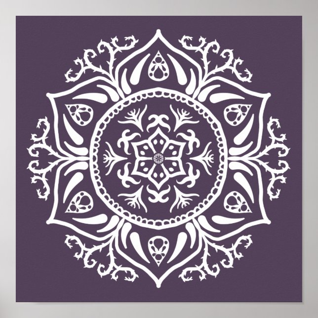 Póster Plum Mandala (Frente)