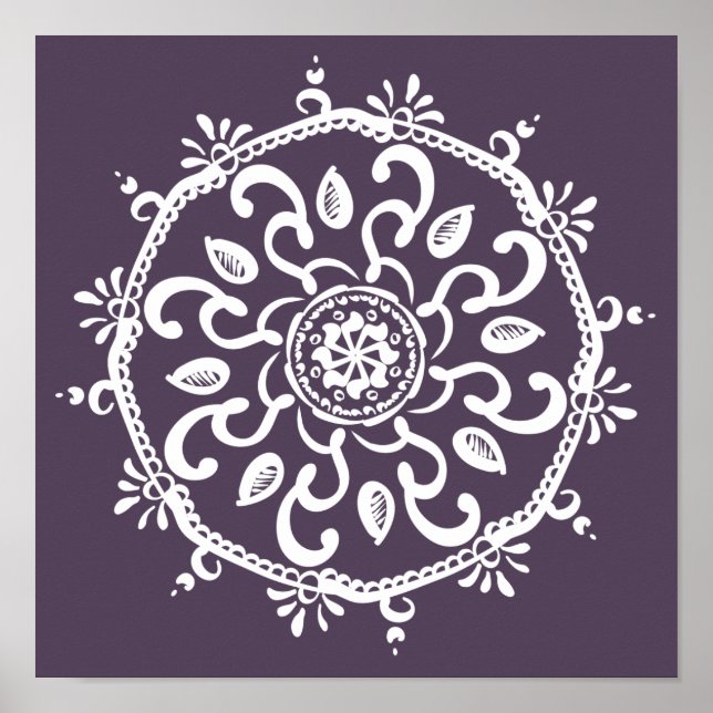 Póster Plum Mandala (Frente)