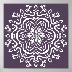 Póster Plum Mandala