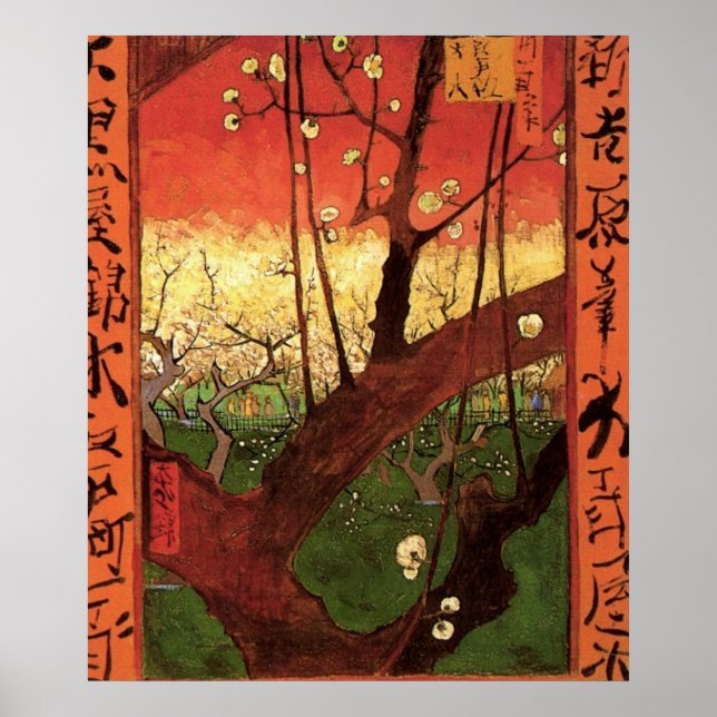 Póster Plum Tree Hiroshige - Vincent van Gogh (Frente)