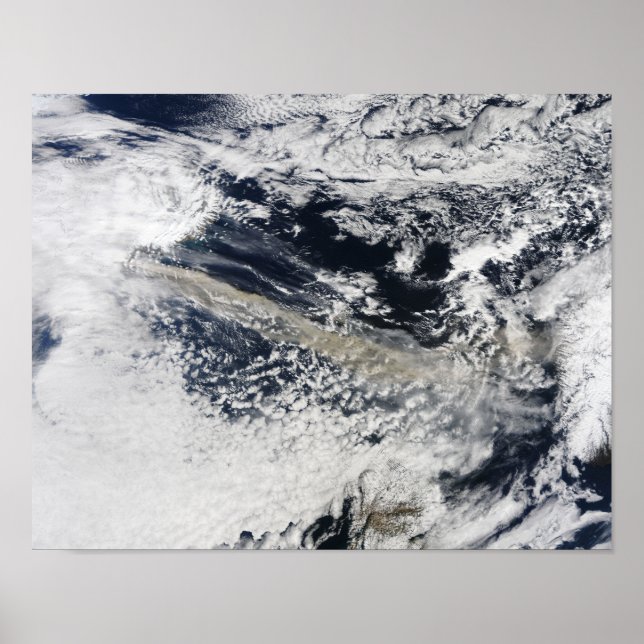Póster Pluma de ceniza del volcán 2 de Eyjafjallajokull (Frente)
