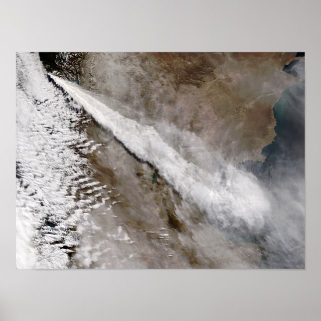 Póster Pluma de la erupción del volcán Chaiten, Chile (Frente)
