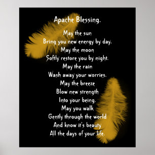 Póster Pluma dorada Apache Blessing