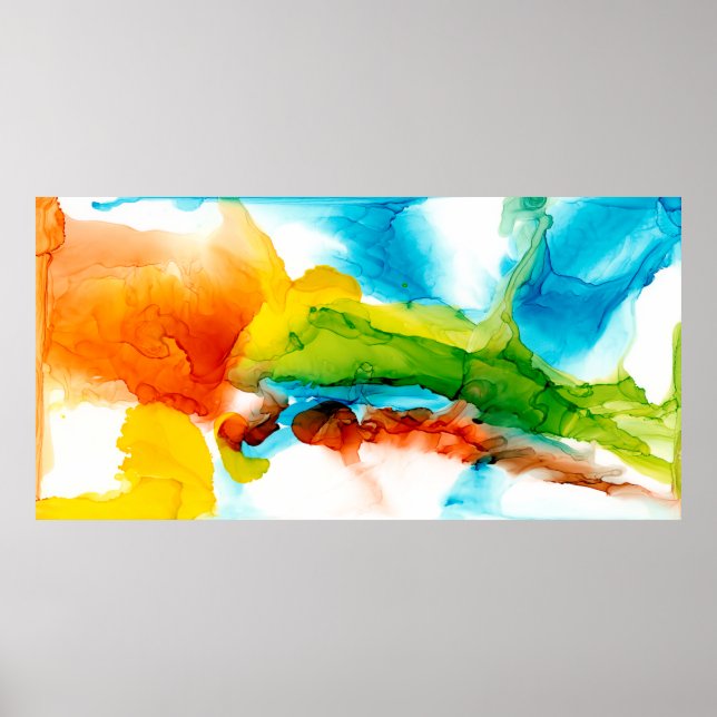 Póster Pluma primaria - acuarelas (Frente)