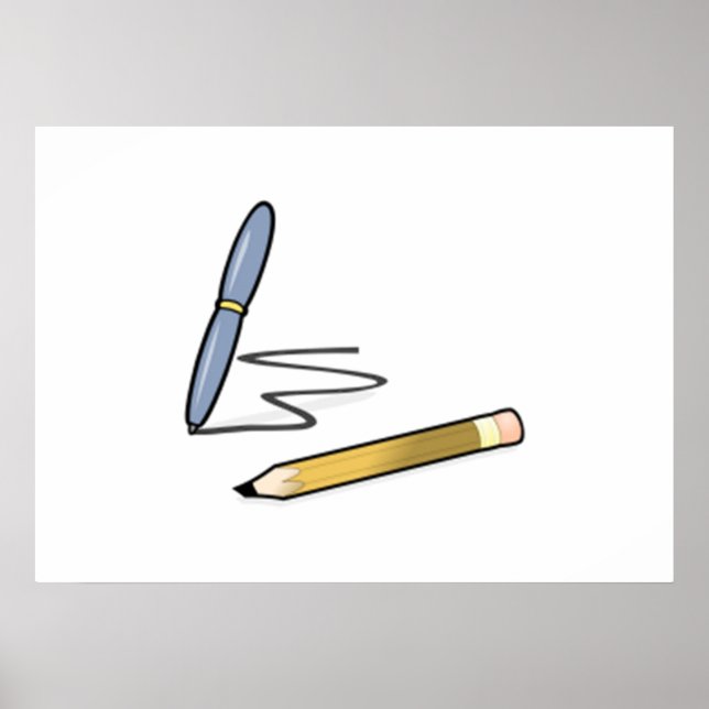 Póster Pluma y lápiz (Frente)