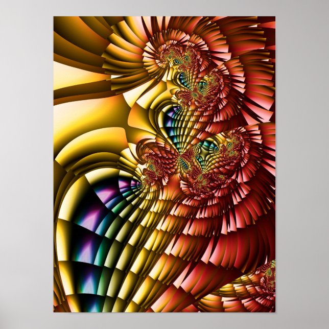 Póster Plumas de Arcoíris (Frente)