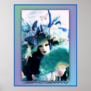 Póster plumas de carnaval