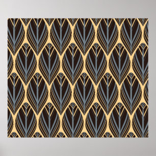 Póster plumas de estilo indio patrón sin fisuras en plata