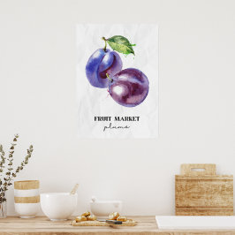 Póster Plumas del mercado de frutas