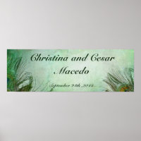 Plumas verdes de pavo real personalizadas de 22.5"