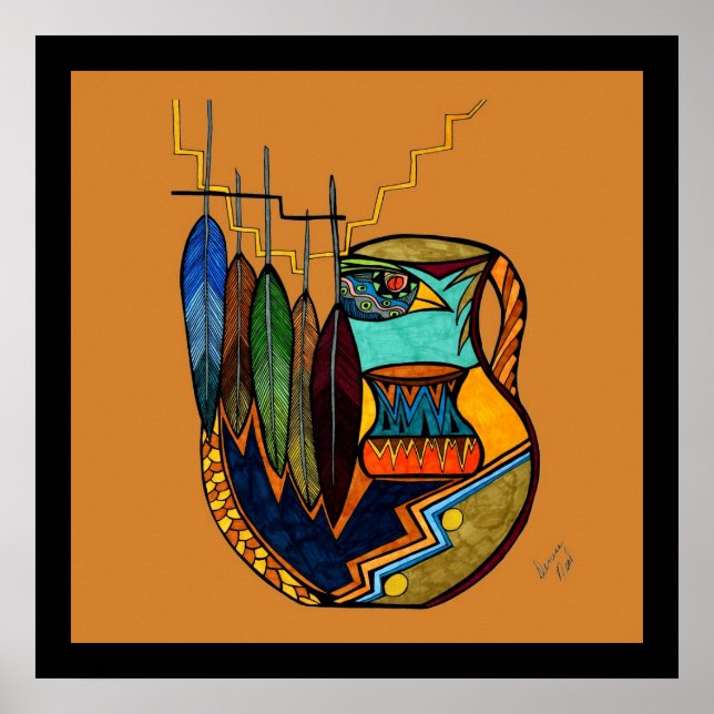 Póster Plumas y ollas (Frente)