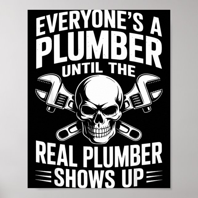 Póster Plumber Art For Men Women Plumbing Pefitter Plumbe (Frente)