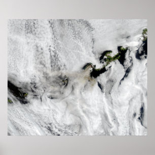 Póster Plume del volcán Okmok, Islas Aleutianas 2