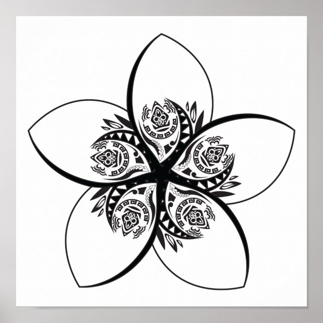 Póster plumeria (Frente)