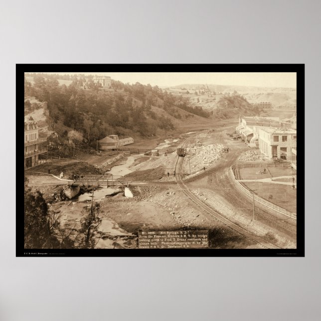 Póster Plunge Bath & Evan's Residence Hot Springs SD 1891 (Frente)