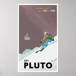Póster Plutón de esquí