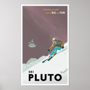 Póster Plutón de esquí