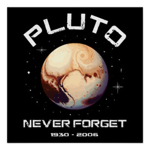 Póster Plutón Nunca Olvides