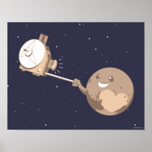 Póster Plutón Selfie