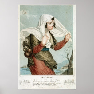 Póster Pluviose  fifth month of the Republican