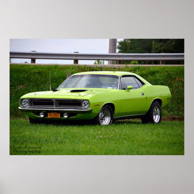 Póster Plymouth Cuda 1970 (Frente)